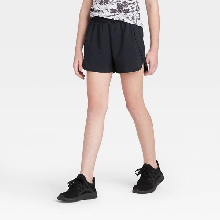 Girls' Run Shorts - All In Motion Black