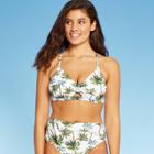Women's Knot Front Triangle Bikini Top - Xhilaration White D/dd Cup, Women's