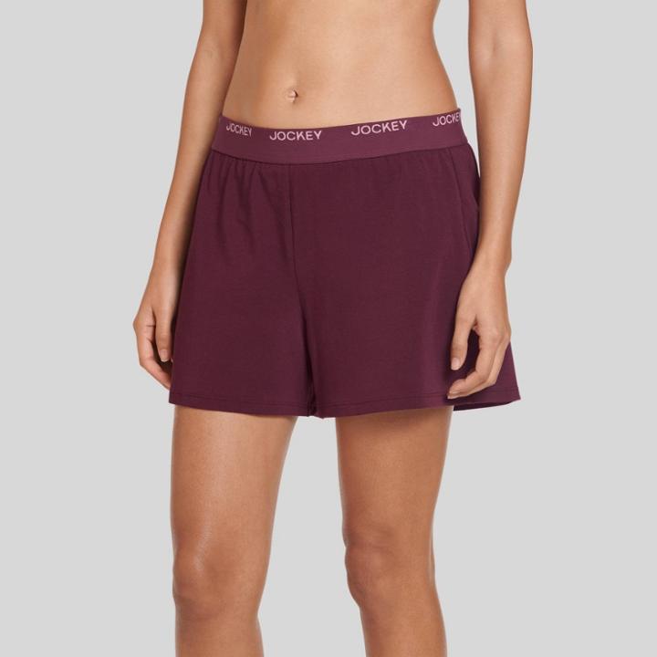 Jockey Generation Women's Worry Proof Pajama Shorts - Burgundy