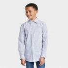 Boys' Long Sleeve Button-down Shirt - Cat & Jack Blue/orange