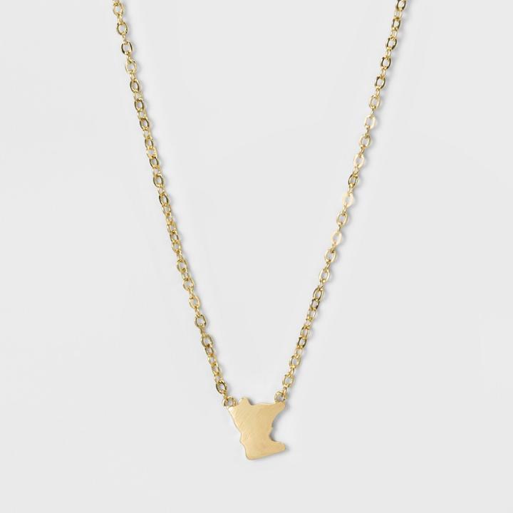 Target Minnesota Mini Solid Icon Necklace - Gold, Gold