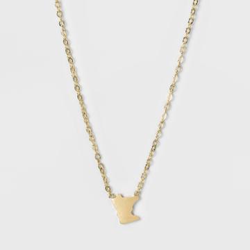 Target Minnesota Mini Solid Icon Necklace - Gold, Gold