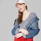 Women's Short Sleeve V-neck T-shirt - Wild Fable Gray