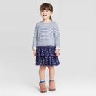 Oshkosh B'gosh Toddler Girls' Stripped Floral Dress - Blue 12m, Toddler Girl's