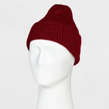 Men's Chunky Speckle Beanie - Goodfellow & Co Red