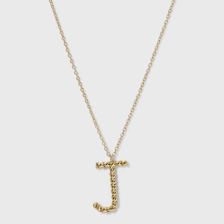 Sugarfix By Baublebar Initial J Pendant Necklace - Gold