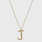 Sugarfix By Baublebar Initial J Pendant Necklace - Gold