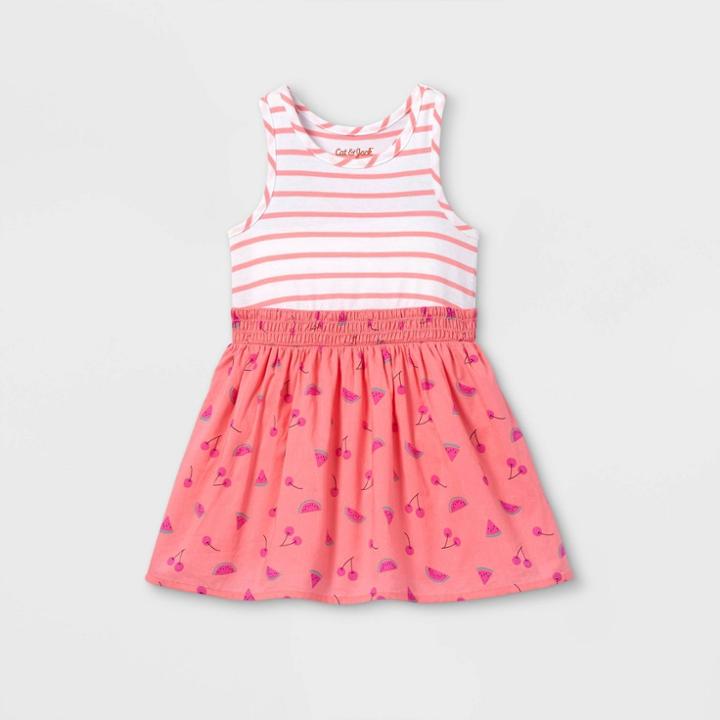 Toddler Girls' Fruit Print Tank Dress - Cat & Jack Pink