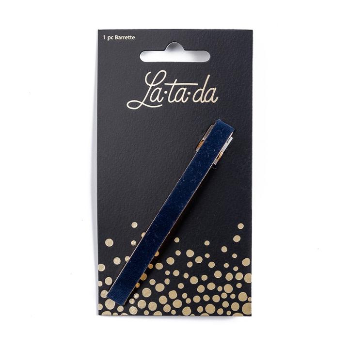 La-ta-da Faux Suede Navy Bar Barrette - 1pc, Girl's, Gold
