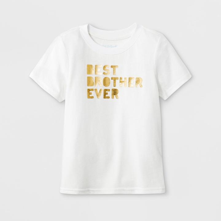 Toddler Boys' Short Sleeve 'best Brother Ever' Graphic T-shirt - Cat & Jack White