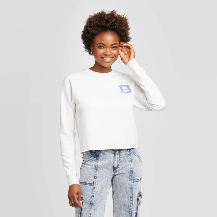 Mighty Fine Women's Equality Now Sweatshirt (juniors') - Off White Xs, Women's, Beige