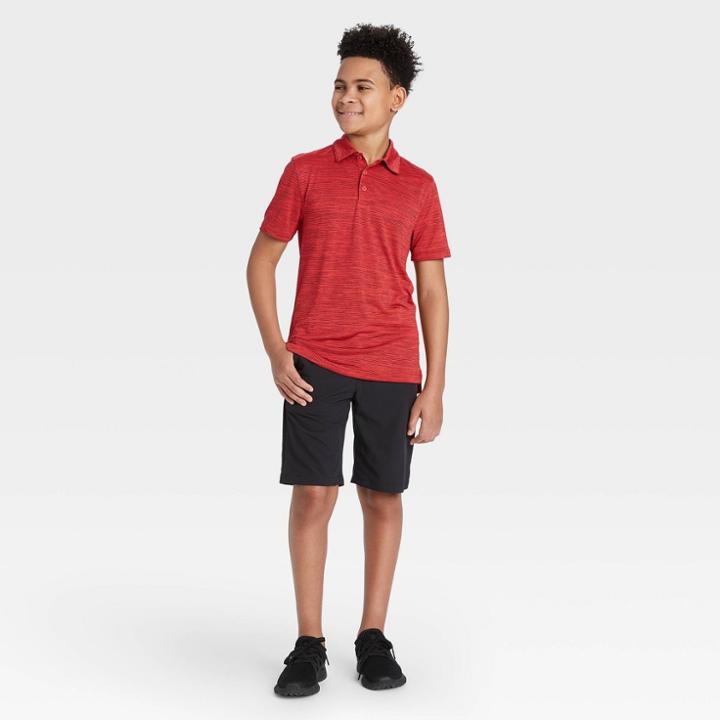 Boys' Golf Polo Shirt - All In Motion Red