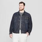 Men's Big & Tall Crosshatch Vintage Denim Jacket - Goodfellow & Co Dark Wash