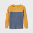 Toddler Boys' Jersey Knit Crew Neck Long Sleeve T-shirt - Cat & Jack Gold