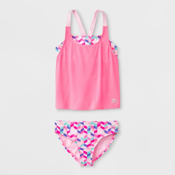 Rbx Girls' Geometric Tankini Set - M,