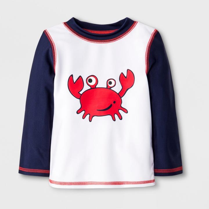 Baby Boys' Crab Rash Guard - Cat & Jack Navy/white
