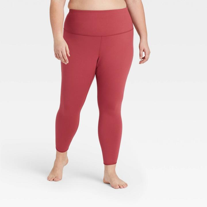 Women's Plus Size Premium Elongate Ultra High-waisted Curvy Leggings 25 - All In Motion Cranberry