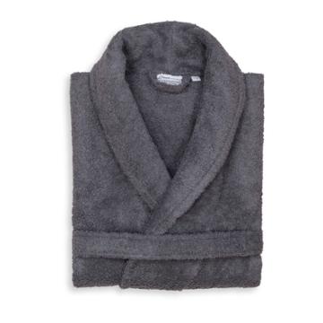 Terry Cloth Solid Bathrobe Gray - Linum Home Textiles