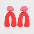 Abstract Arc Drop Earrings - Universal Thread Pink