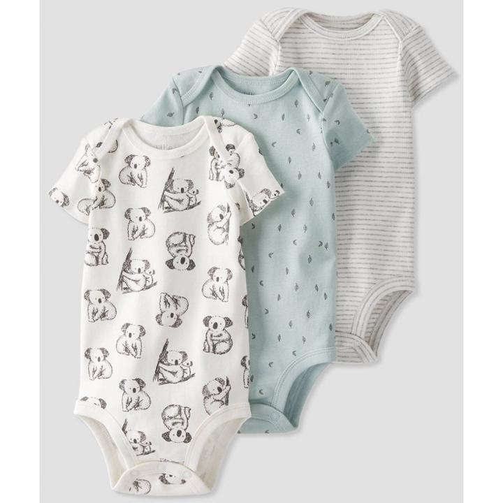 Baby 3pk Koala Bodysuit - Little Planet By Carter's White