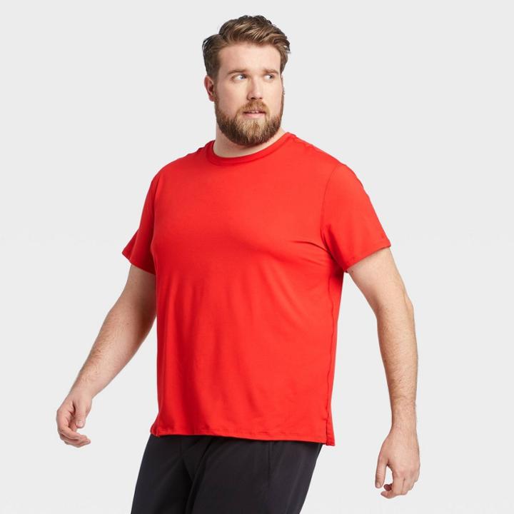 Men's Short Sleeve Performance T-shirt - All In Motion Red S, Men's,