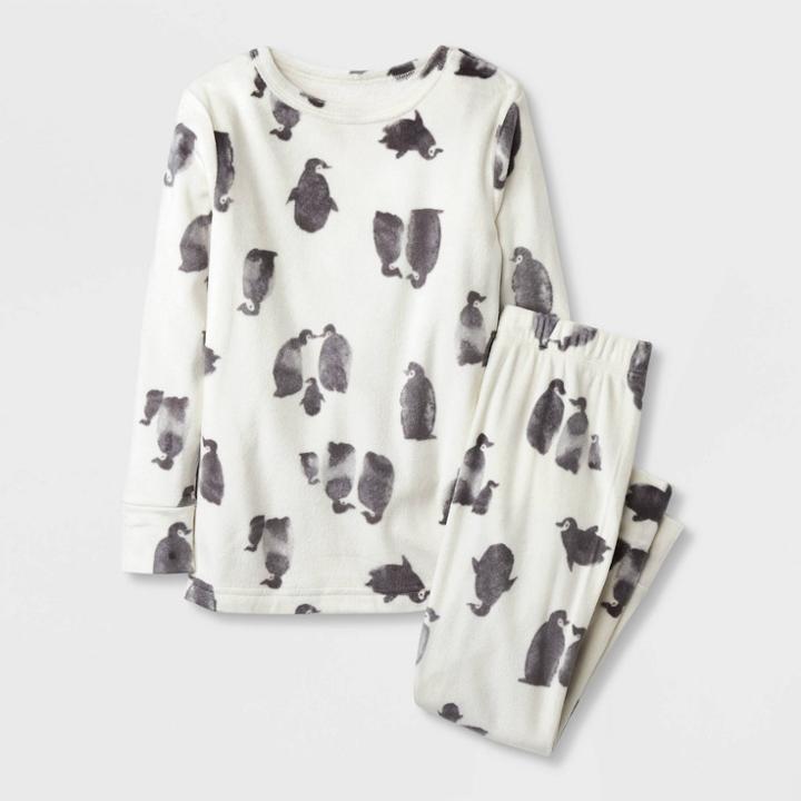 Toddler 2pc Penguins Pajama Set - Cat & Jack Ivory