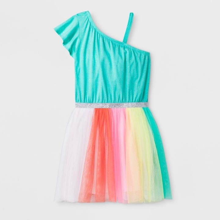 Girls' Rainbow Knit Dress - Cat & Jack Green