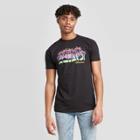 Men's Short Sleeve Hawaii Palms Graphic T-shirt - Awake Black S, Men's,