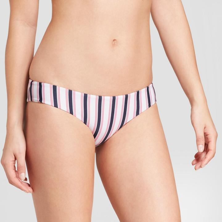 Tori Praver Seafoam Women's Striped Cheeky Bikini Bottom - Sea
