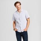 Men's Standard Fit Short Sleeve Button-down Shirt - Goodfellow & Co Blue Foil
