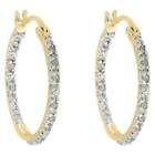Target 1/4 Ct. T.w. Diamond Hoop Earrings In Gold Over Sterling Silver (ij-i2-i3), Women's