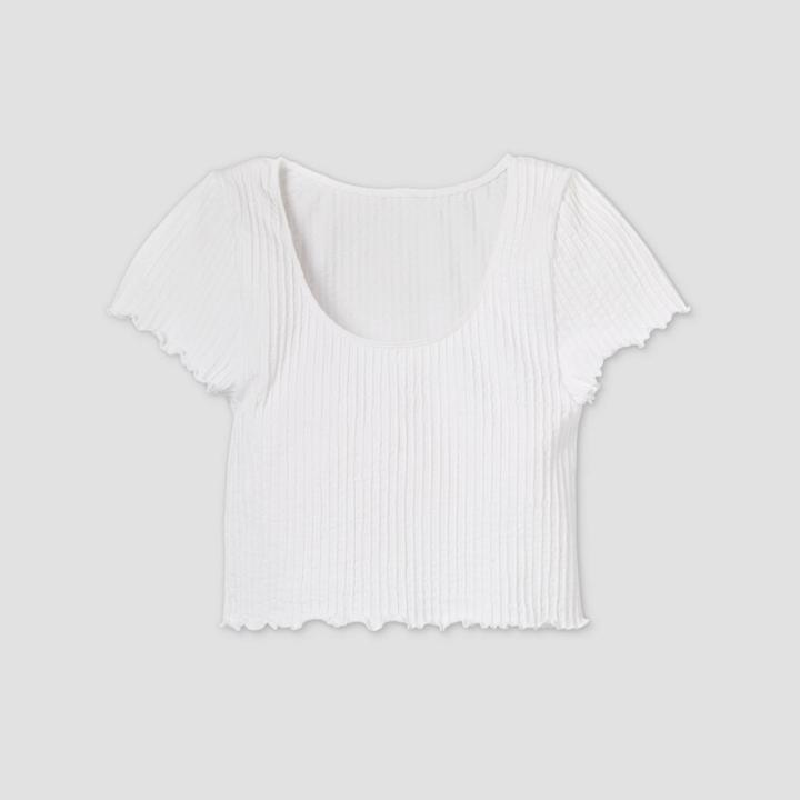 Women's Seamless Crop T-shirt - Colsie White