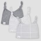 Fruit Of The Loom Baby 3pk Breathable Beanies- Gray 0-9m, Kids Unisex