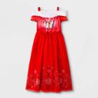 Toddler Girls' Disney Princess Holiday Fantasy Nightgown - Red