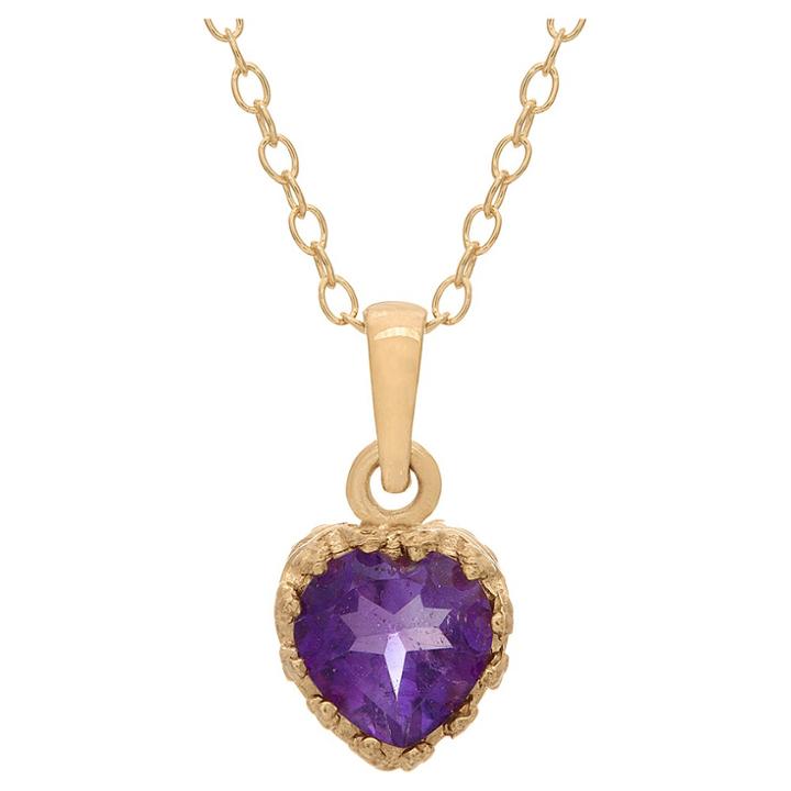 3/4 Tcw Tiara Amethyst Crown Pendant In Gold Over