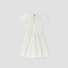 Women's Short Sleeve Poplin Babydoll Dress - A New Day White