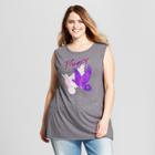 Women's Prince Plus Size Back Destruction Graphic Tank Top (juniors') Gray