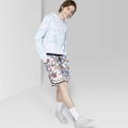 Men's Floral Print 8.5 Mid-rise Mesh Basketball Jogger Shorts - Original Use Radish