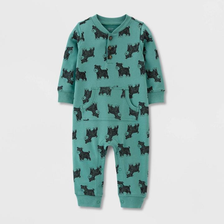 Baby Boys' 1pc Puppy Jumpsuit - Just One You Made By Carter's Green Newborn, Boy's