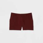 Women's Plus Size Mid-rise Utility Shorts - Ava & Viv Cabernet Red