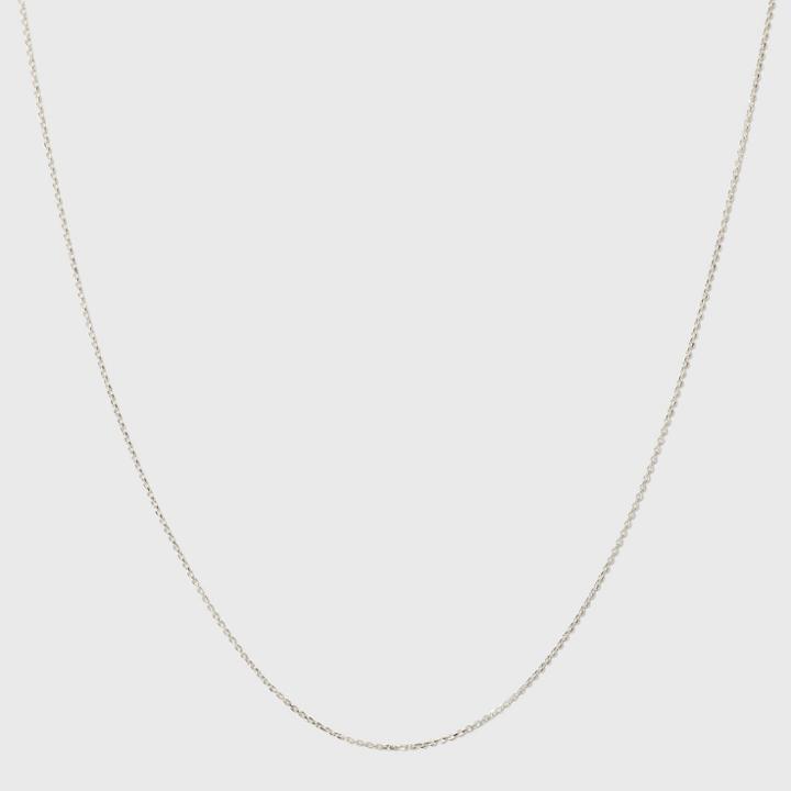 Sterling Silver Diamond Cut Link Chain Necklace - A New Day Silver, Women's