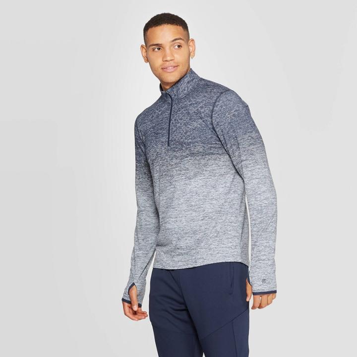 Men's Elevated Train Layer Pullover - C9 Champion Deep Navy Blue Heather M, Size: Medium, Blue Grey