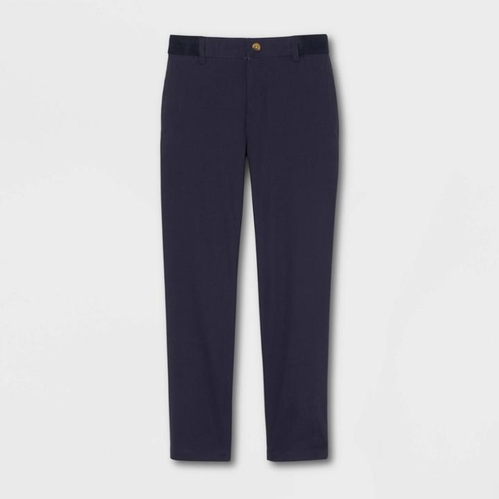French Toast Boys' Uniform Elastic Waistband Slim Pants - Navy