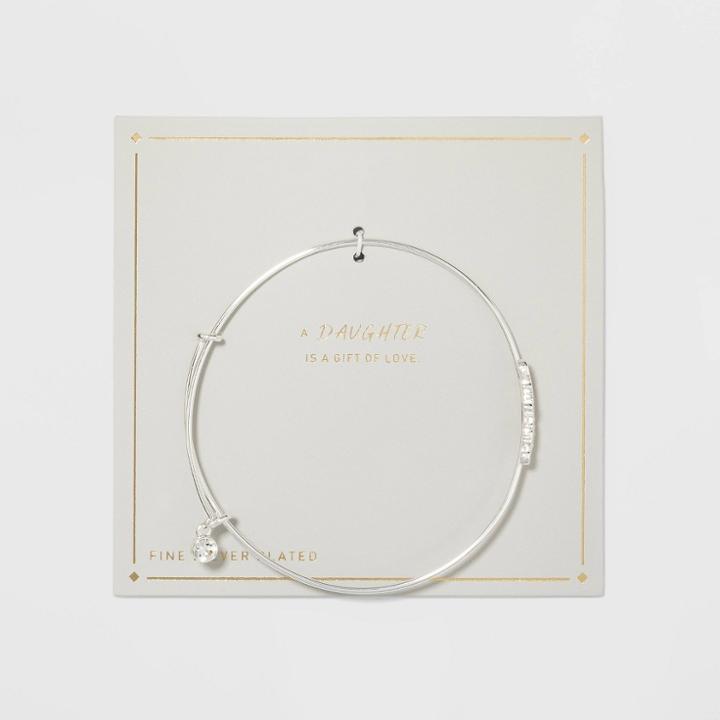 Target Silver Plated Daughter Bracelet -