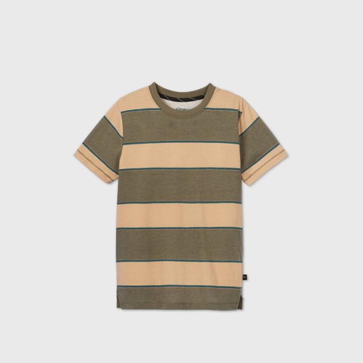 Boys' Striped Short Sleeve T-shirt - Art Class Green