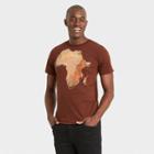Ev Black History Month Black History Month Men's Africa Short Sleeve Graphic T-shirt - Brown