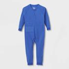 Toddlers' Adaptive Abdominal Access + Insulin Pocket Fleece Pajama Jumpsuit - Cat & Jack Royal Blue