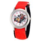 Boys' Disney Mickey Mouse Stainless Steel Time Teacher Watch - Red, Boy's