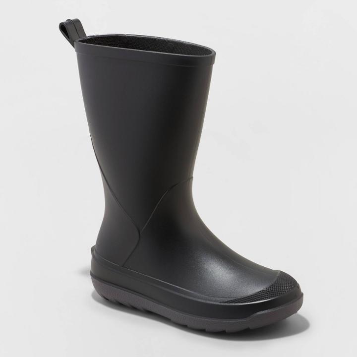 Kids' Andy Slip-on Rain Boots - Cat & Jack Black