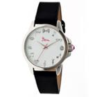 Women's Boum Rendezvous Synthetic Leather Strap Watch- Black